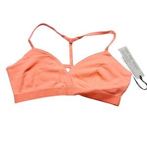 Vans Bikini Top Bralette Small Fusion Coral Swimwear T-Straps Open Back New